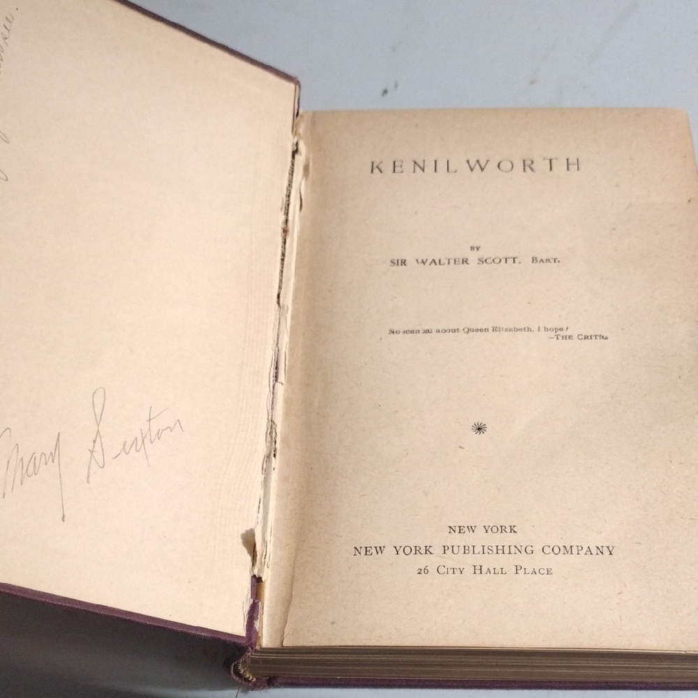 Kenilworth by Sir Walter Scott Book